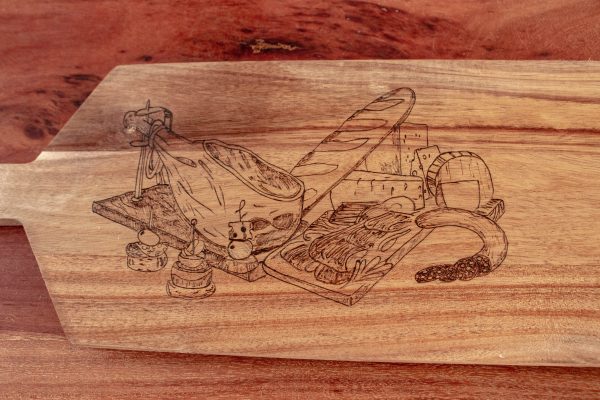 Planche apéritive grande 100cm x 20 cm