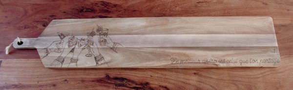 Planche apéritive grande 100cm x 20 cm